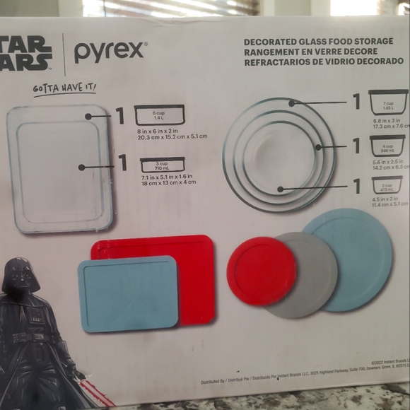 New! DISNEY Pyrex Star Wars 10 Piece Glass Food Storage Set Bowls - Picture 4 of 4